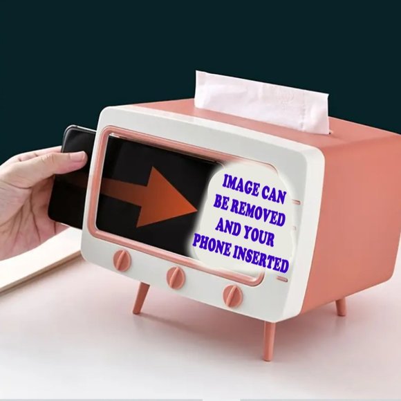 The Monkees TV Set Kleenex Dispenser Box Smartphone Holder Davy Micky Mike Peter - Picture 2 of 3